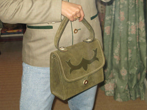 Alpine-Style Suede Handbag